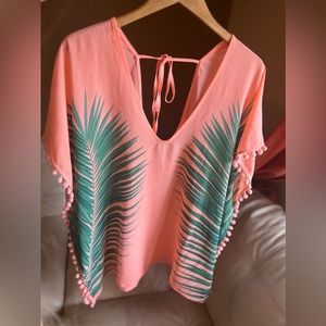 Tropical swim cover up